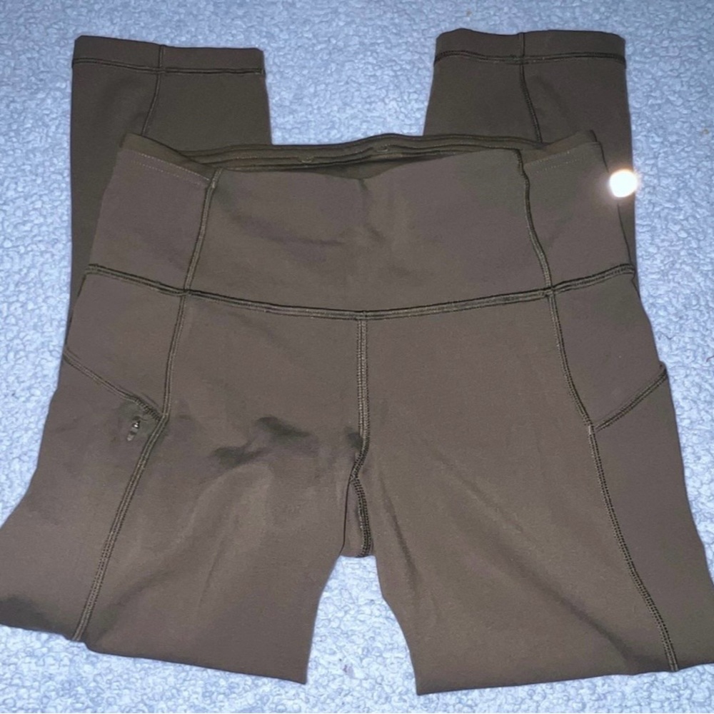 Lululemon Athletica Olive High-Waisted Leggings